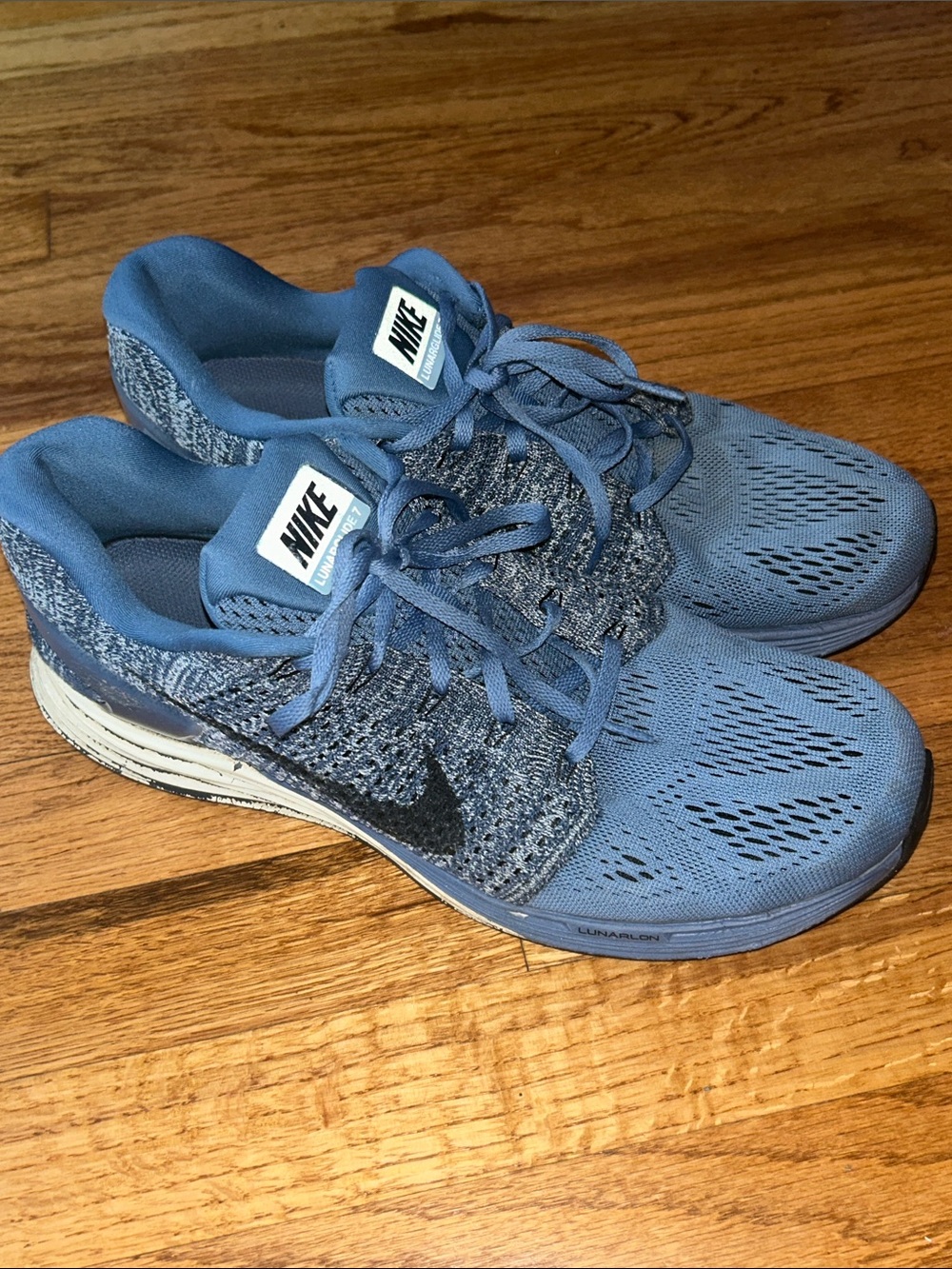 Nike Lunarglide 7 Ocean Fog Blue Size 10.5 Mens Running Sneakers 747355-403